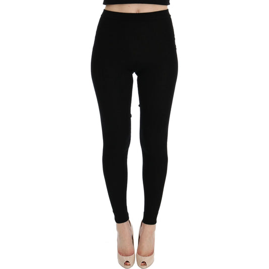 Dolce & Gabbana Black Slim Fit Women Cashmere Pants