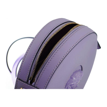 Versace Elegant Purple Round Shoulder Bag WOMAN SHOULDER BAGS
