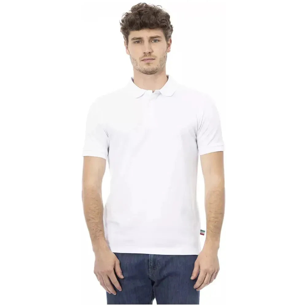 Baldinini Trend White Cotton Polo Shirt