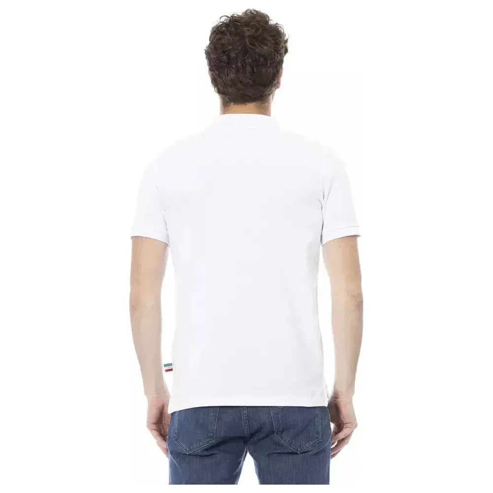 Baldinini Trend White Cotton Polo Shirt