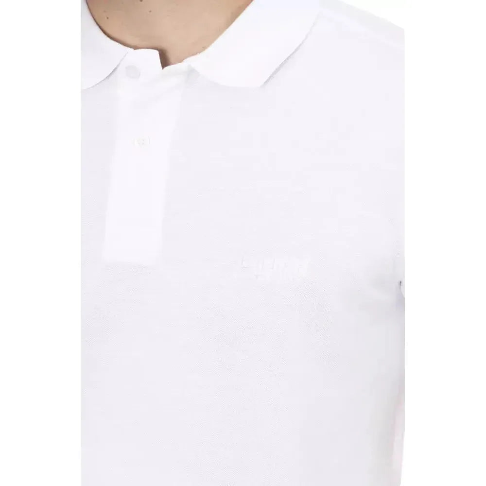 Baldinini Trend White Cotton Polo Shirt