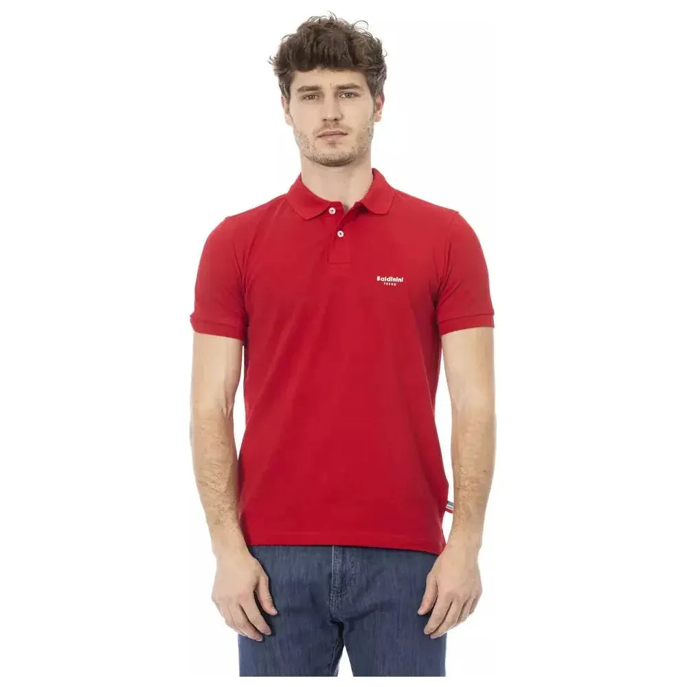 Baldinini Trend Red Cotton Polo Shirt