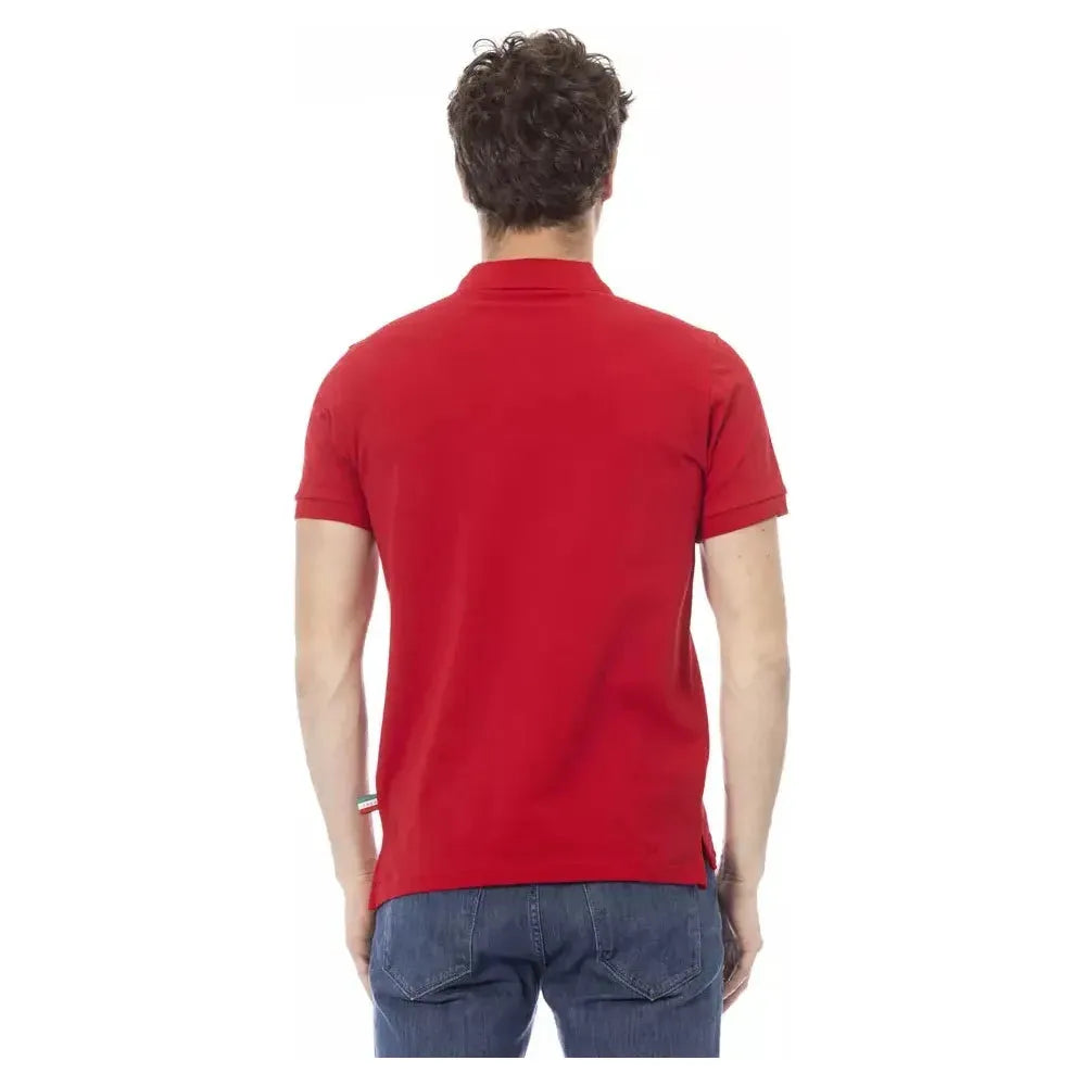 Baldinini Trend Red Cotton Polo Shirt