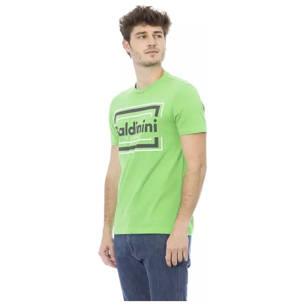 Baldinini Trend Green Cotton Men T-Shirt