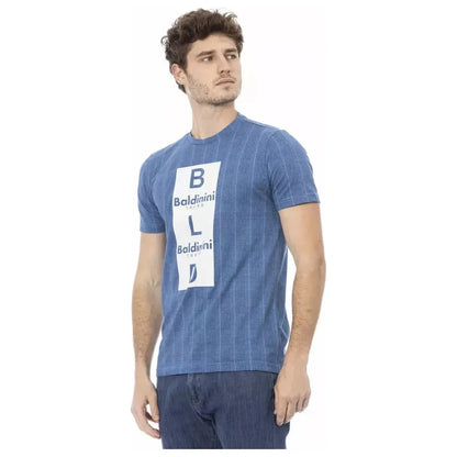 Baldinini Trend Light Blue Cotton Men T-Shirt