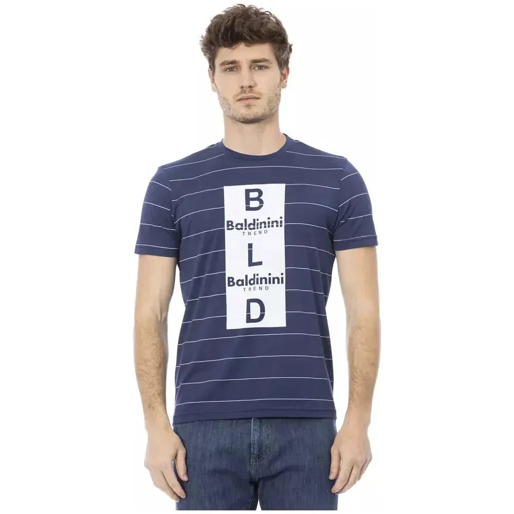 Baldinini Trend Blue Cotton T-Shirt