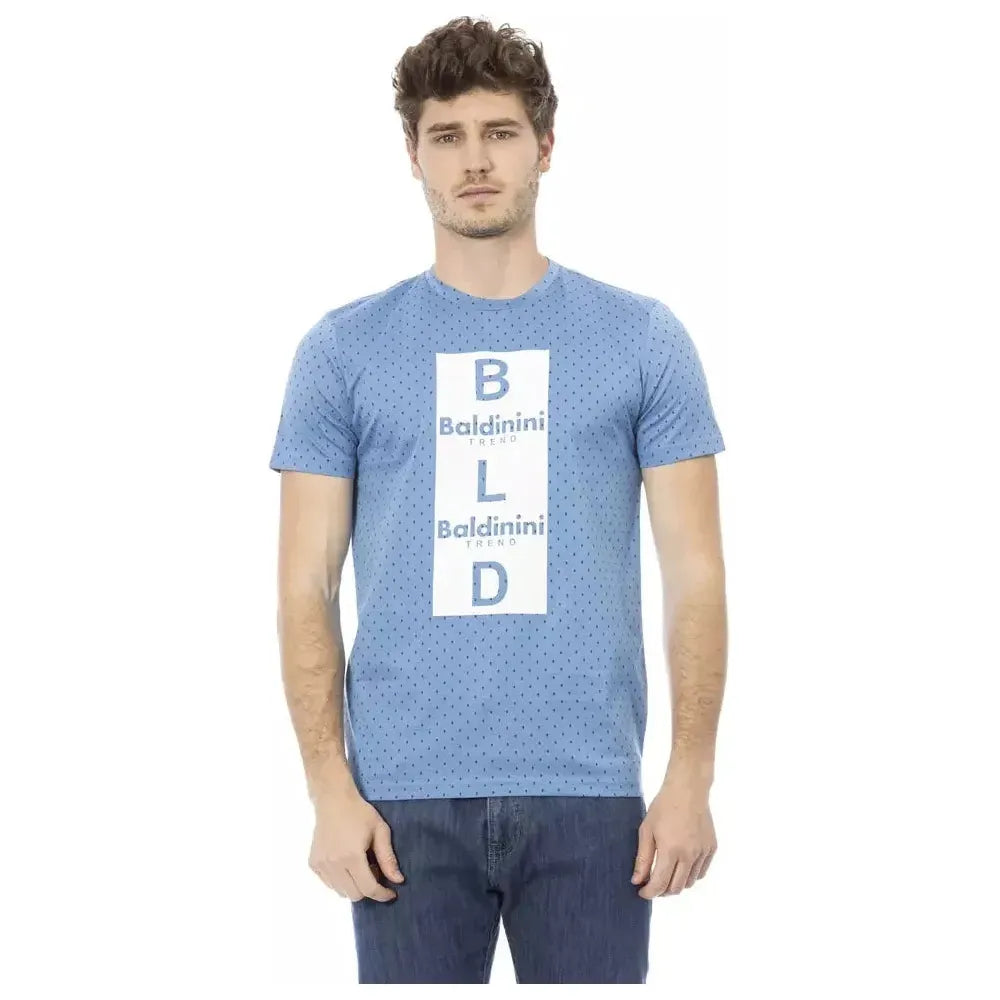 Baldinini Trend Light Blue Cotton T-Shirt