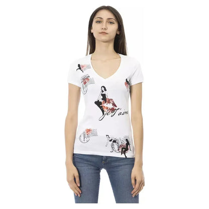 Trussardi Action White Cotton Women T-Shirt