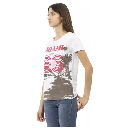Trussardi Action White Cotton Women T-Shirt