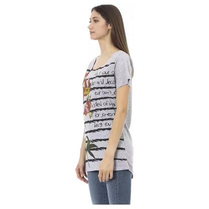 Trussardi Action Gray Cotton Women T-Shirt