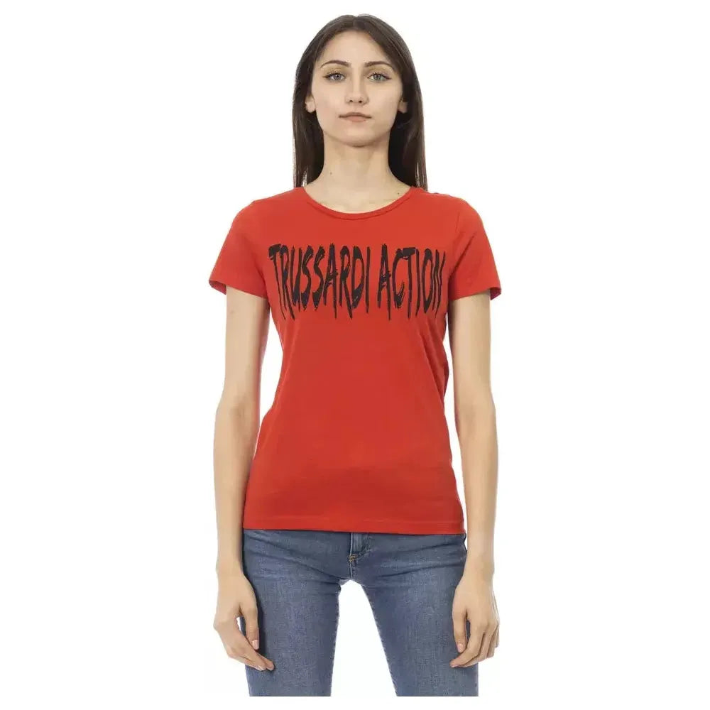 Trussardi Action Red Cotton Women T-Shirt
