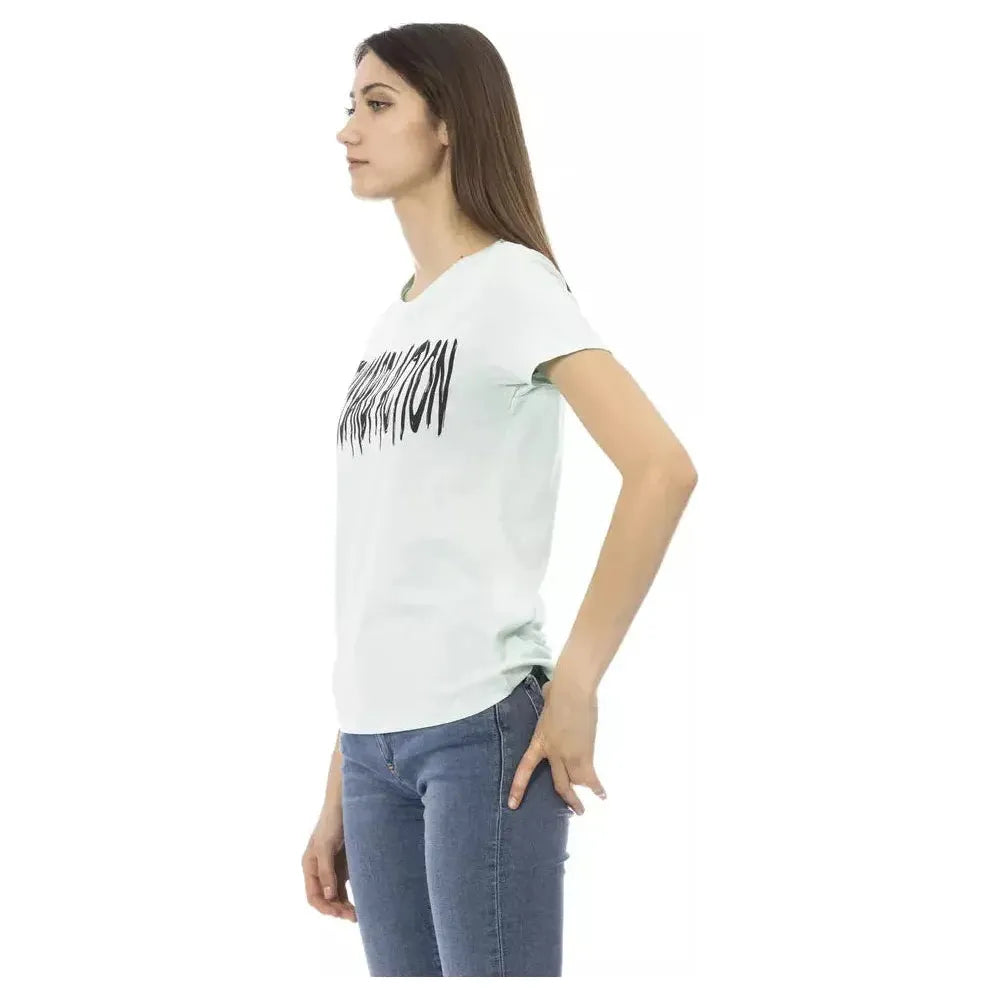 Trussardi Action Light Blue Cotton Women T-Shirt