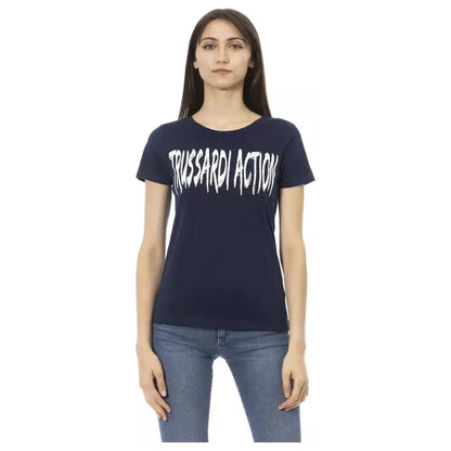 Trussardi Action Blue Cotton Women T-Shirt