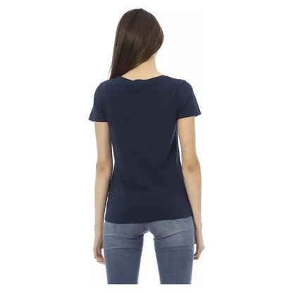 Trussardi Action Blue Cotton Women T-Shirt