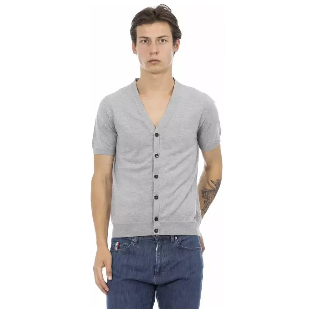 Baldinini Trend Gray Cotton Sweater