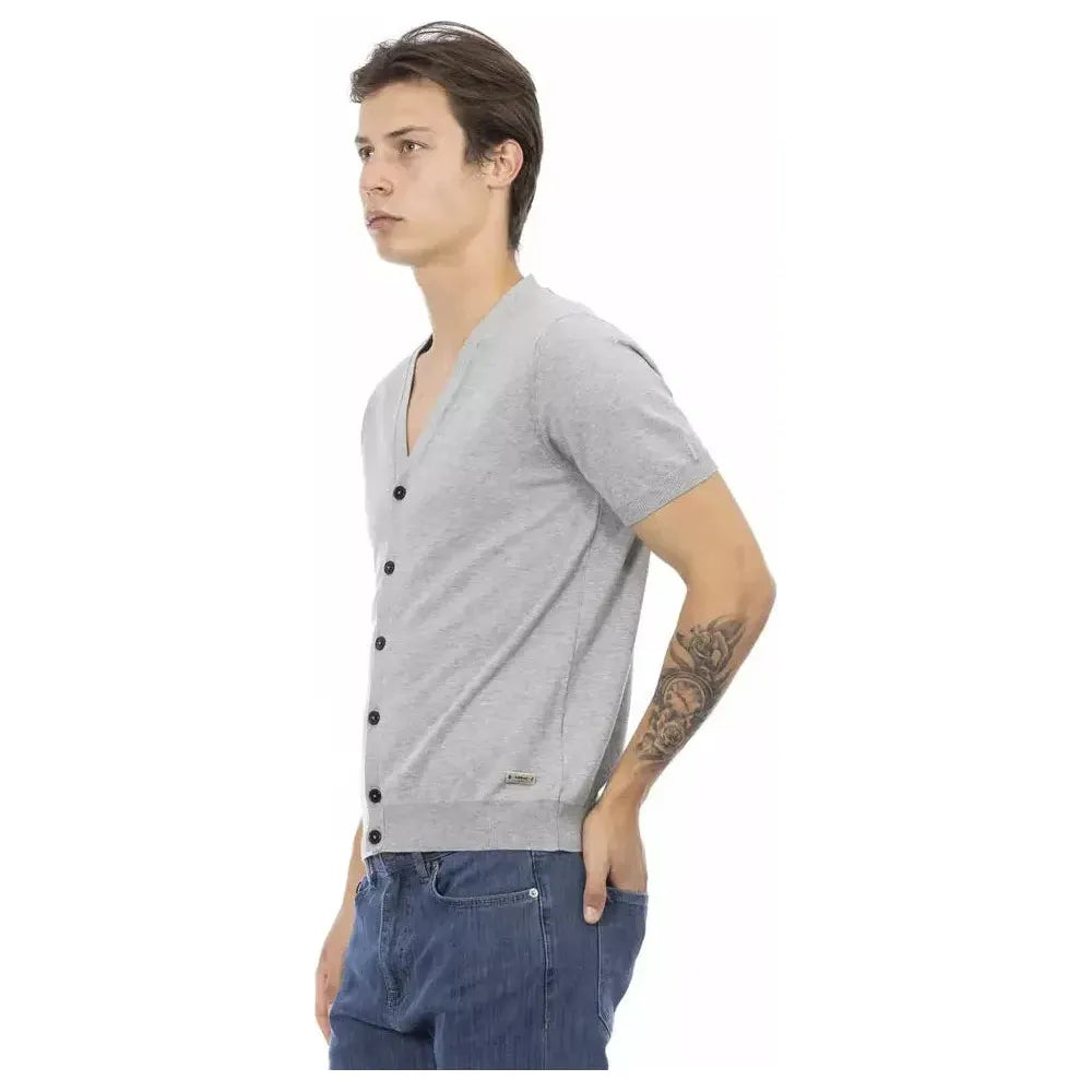 Baldinini Trend Gray Cotton Sweater