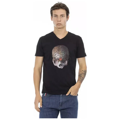 Trussardi Action Black Cotton Men T-Shirt