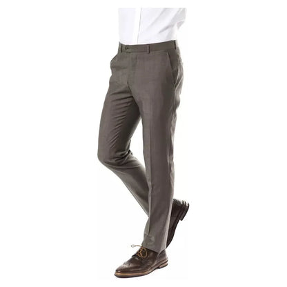 Uominitaliani Gray Wool Men Suit Pant