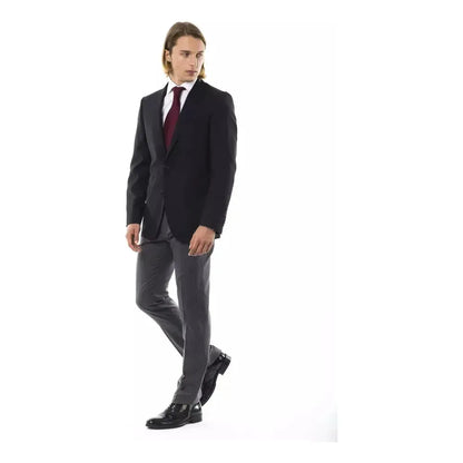 Uominitaliani Black Wool Mens Blazer