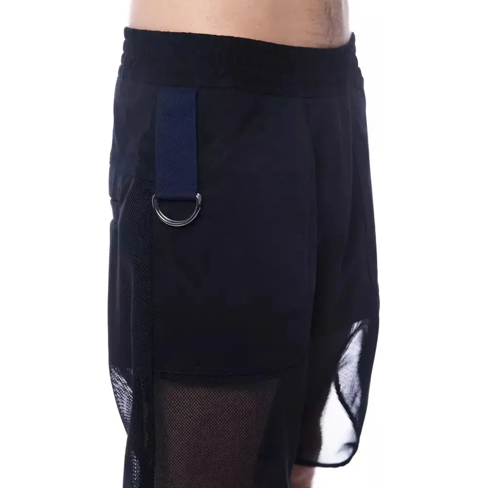 Nicolo Tonetto Black Polyester Short