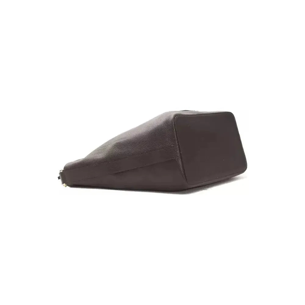 Pompei Donatella Brown Leather Women Shoulder Bag