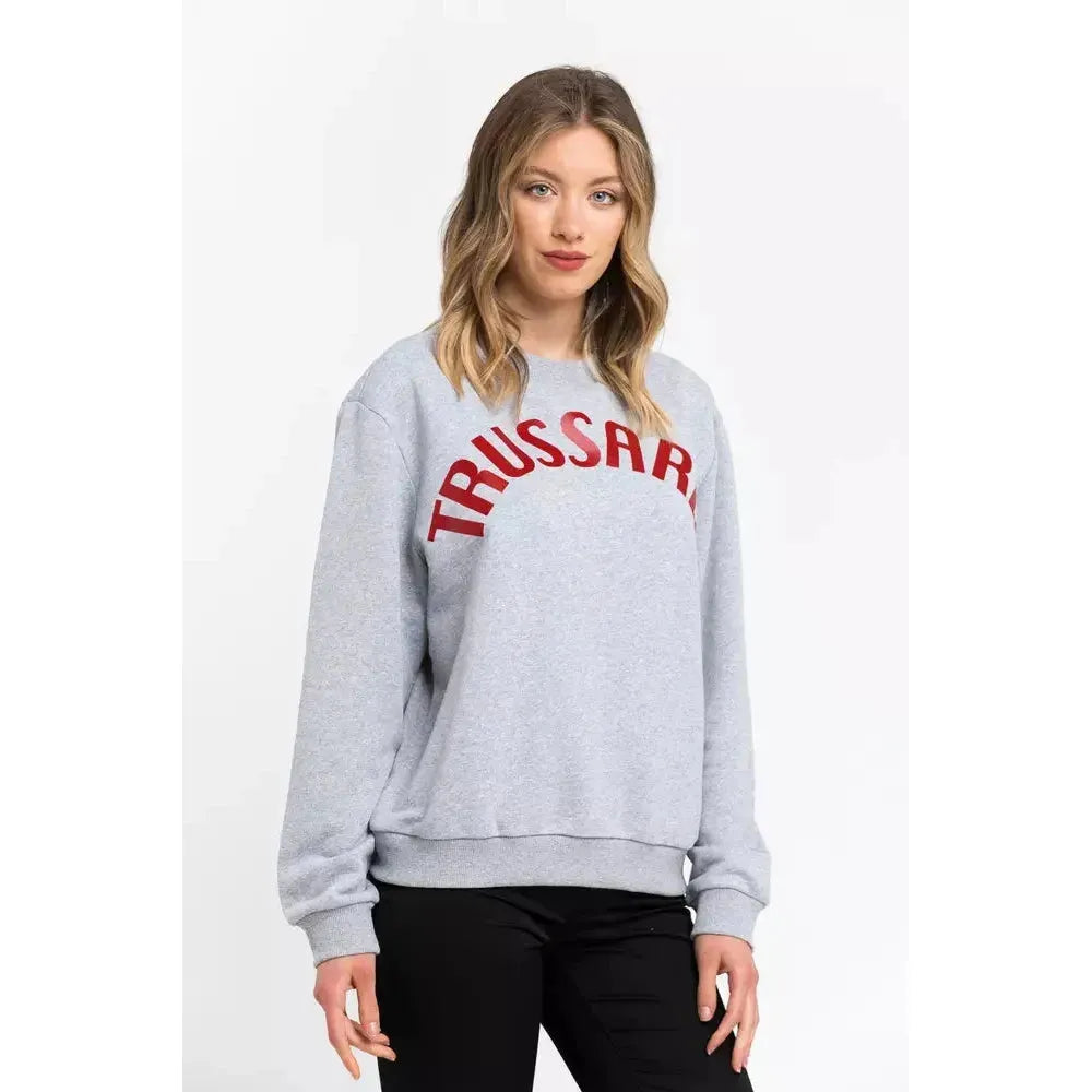 Trussardi Gray Cotton Women Sweatshirt
