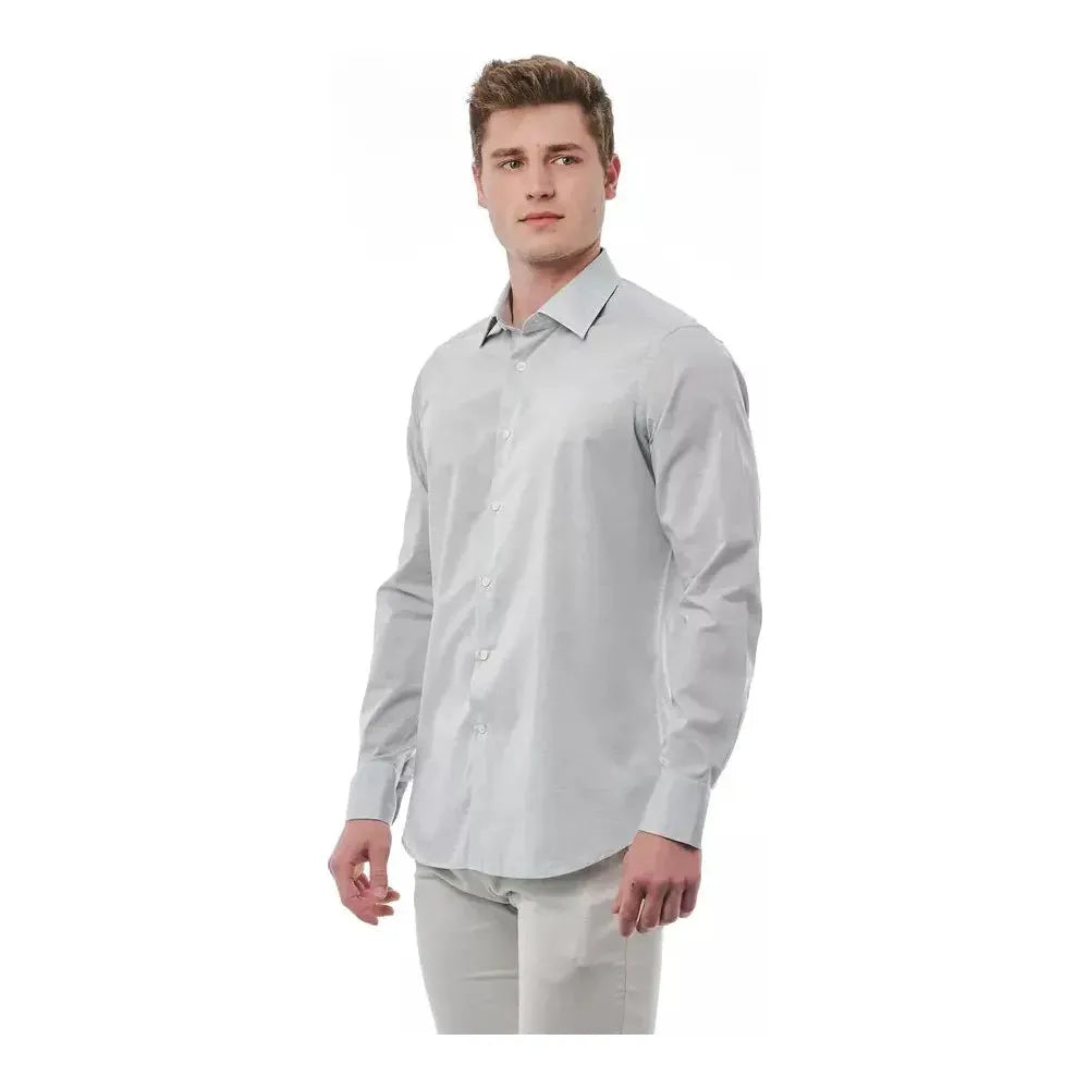 Bagutta Gray Cotton Men Shirt BA-21384-S