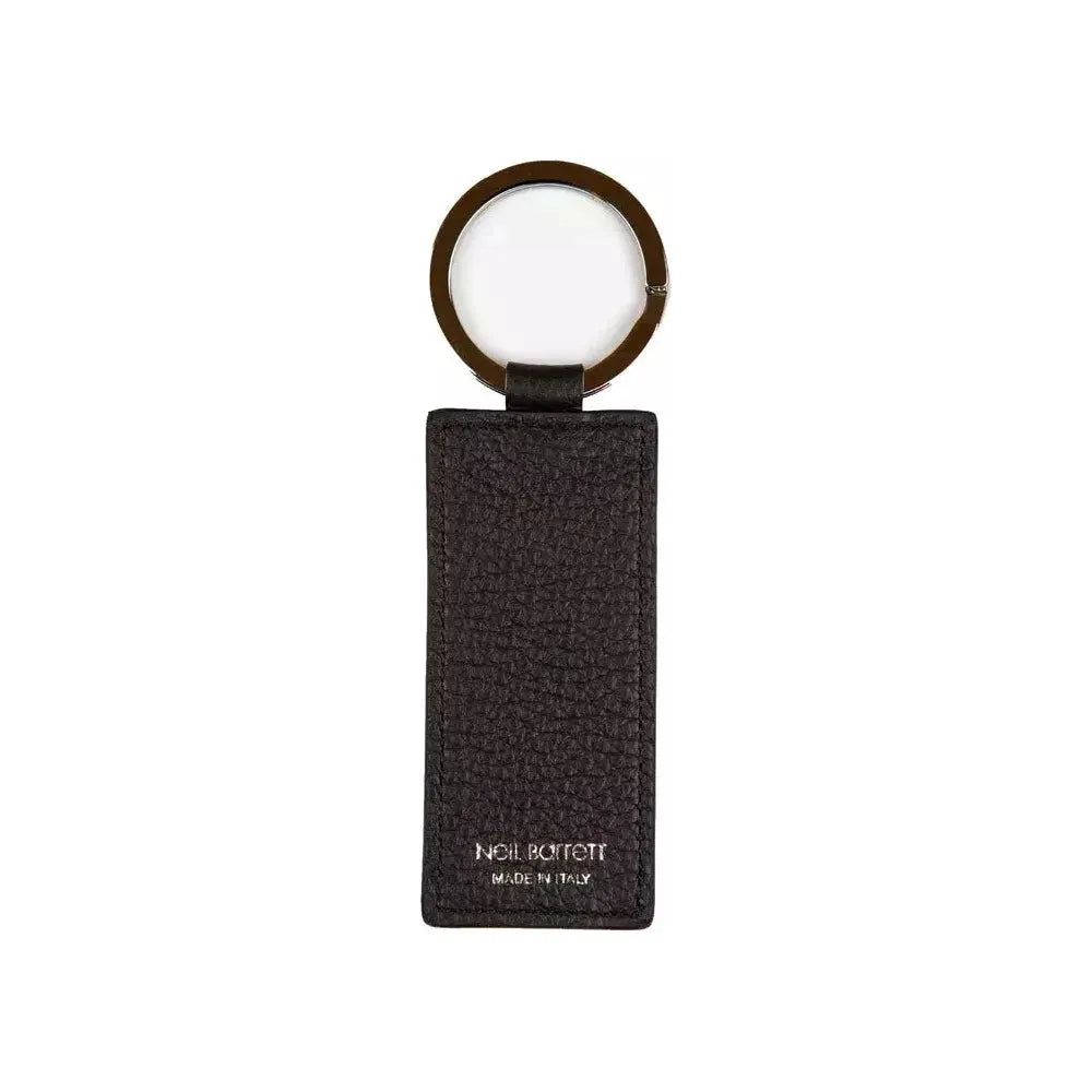 Neil Barrett Black Leather Men Keychain