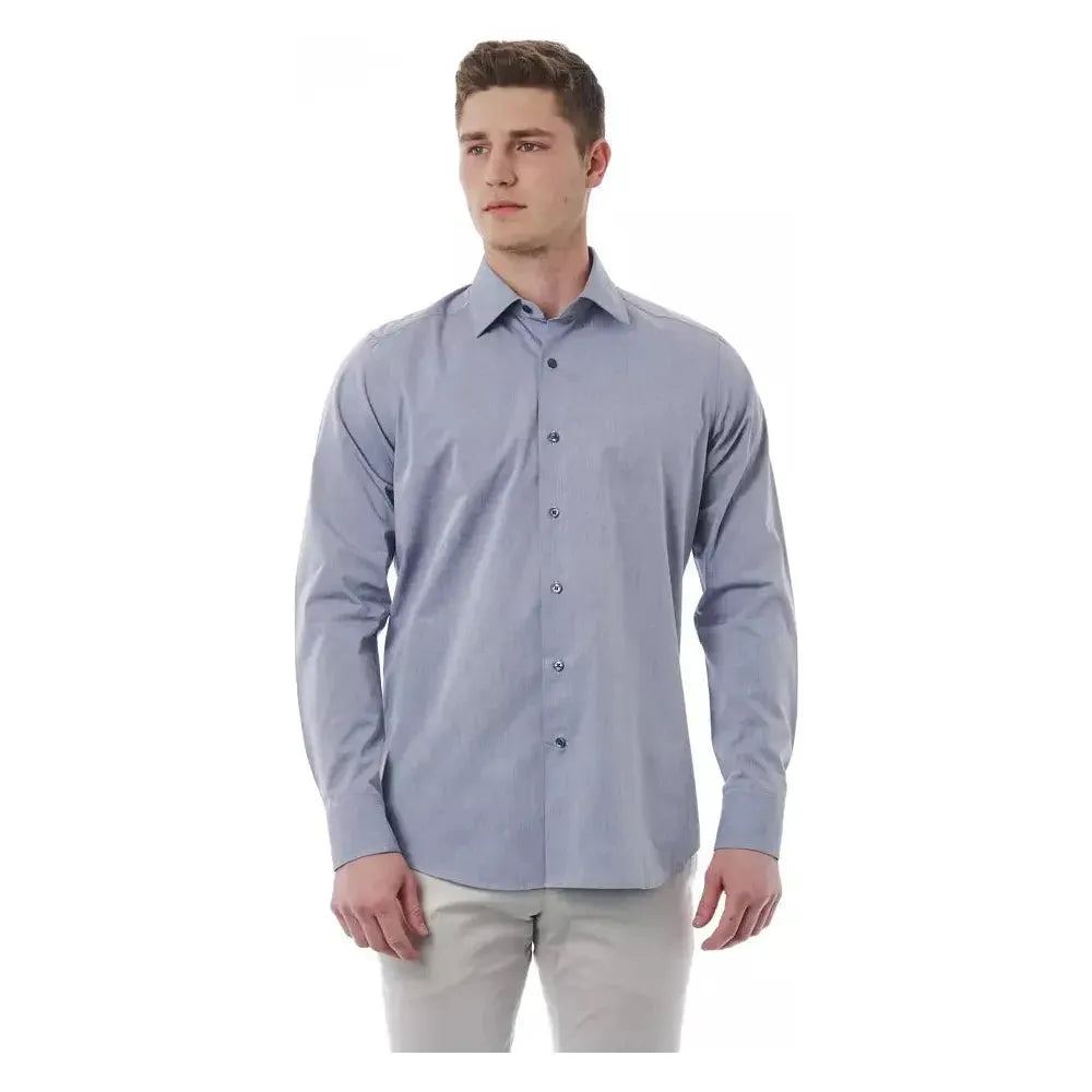 Bagutta Gray Cotton Men Shirt BA-20987-IT47 | 6XL