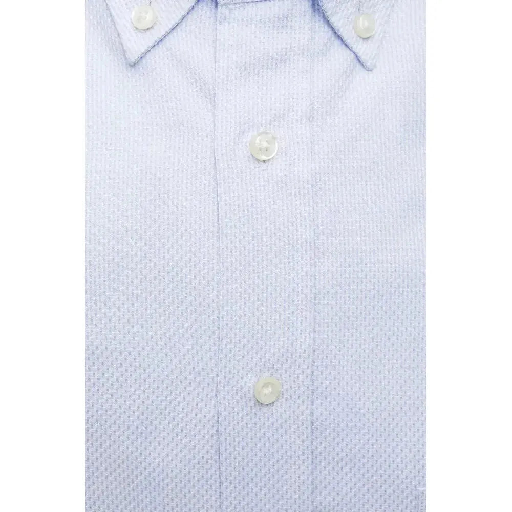Robert Friedman Light Blue Cotton Men Shirt