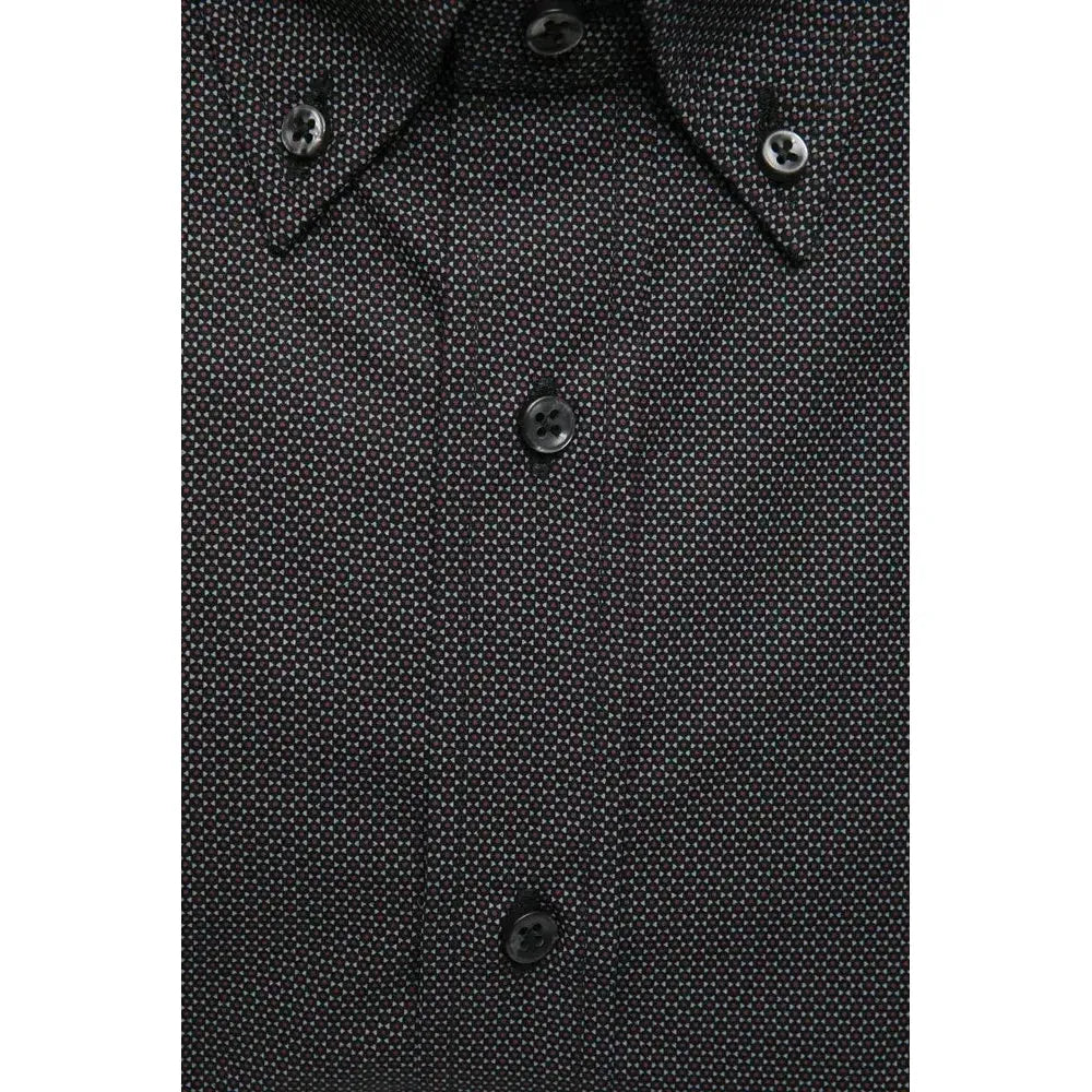 Robert Friedman Black Cotton Men's Shirt