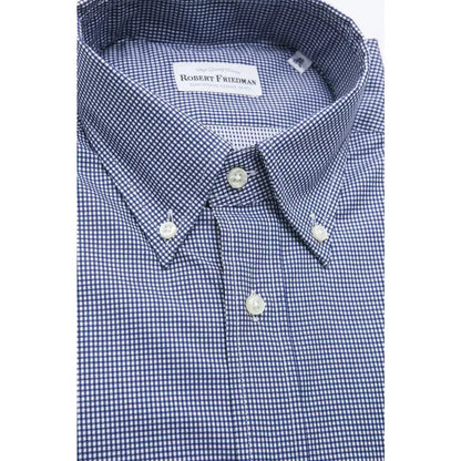 Robert Friedman Blue Cotton Men Shirt
