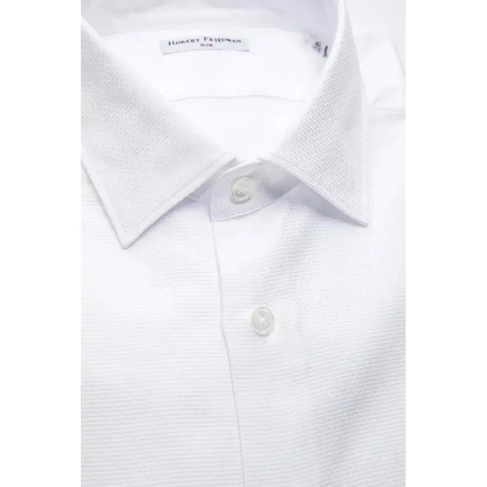 Robert Friedman White Cotton Men's Shirt