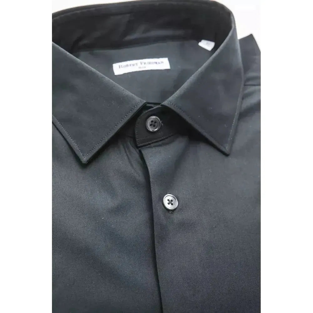 Robert Friedman Black Cotton Shirt