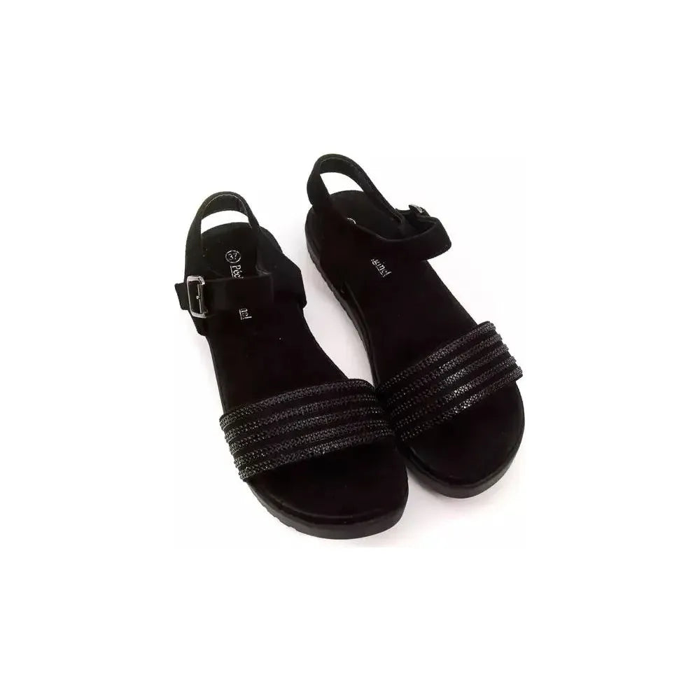 Péché Originel Black Textile Women Sandal