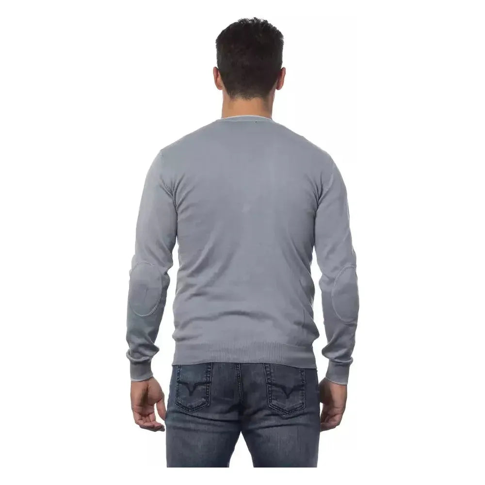 Verri Gray Cotton Men Cardigan