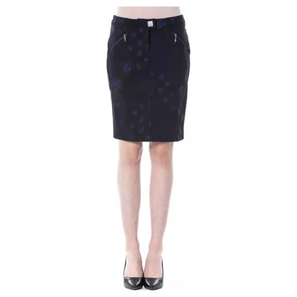 BYBLOS Blue Cotton Women Skirt WOMAN SKIRTS