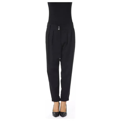 BYBLOS Black Polyester Women Pants