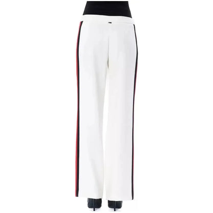 BYBLOS White Polyester Women Pant Jeans & Pants