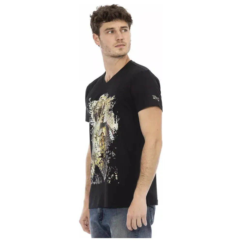 Trussardi Action Black Cotton Men T-Shirt