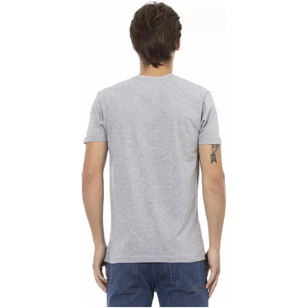 Trussardi Action Gray Cotton T-Shirt