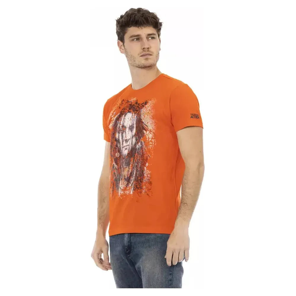 Trussardi Action Orange Cotton Men's T-Shirt