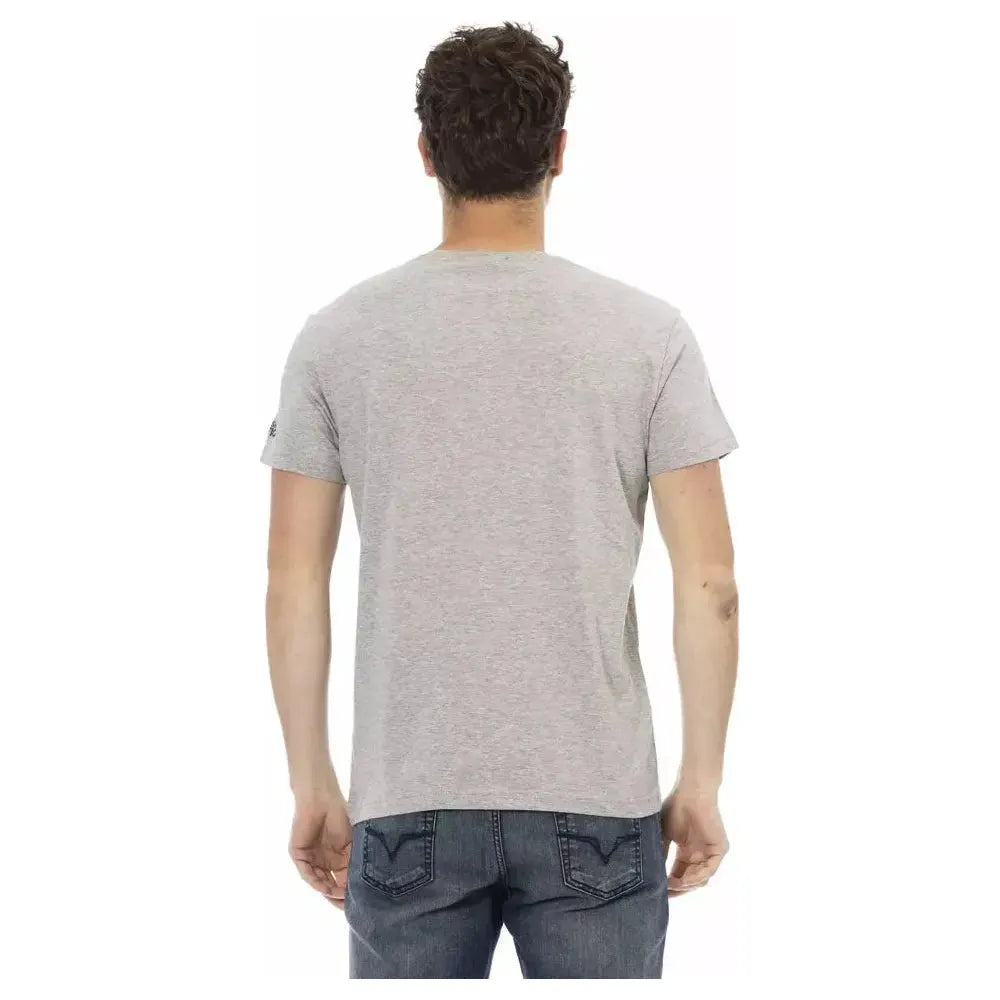 Trussardi Action Gray Cotton T-Shirt