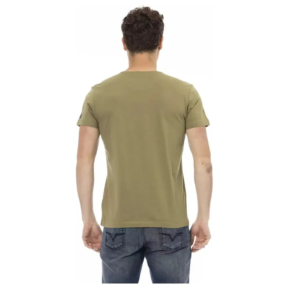 Trussardi Action Green Cotton Men T-Shirt