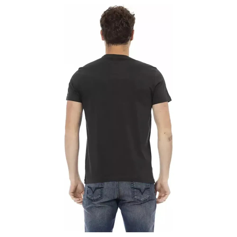 Trussardi Action Black Cotton T-Shirt
