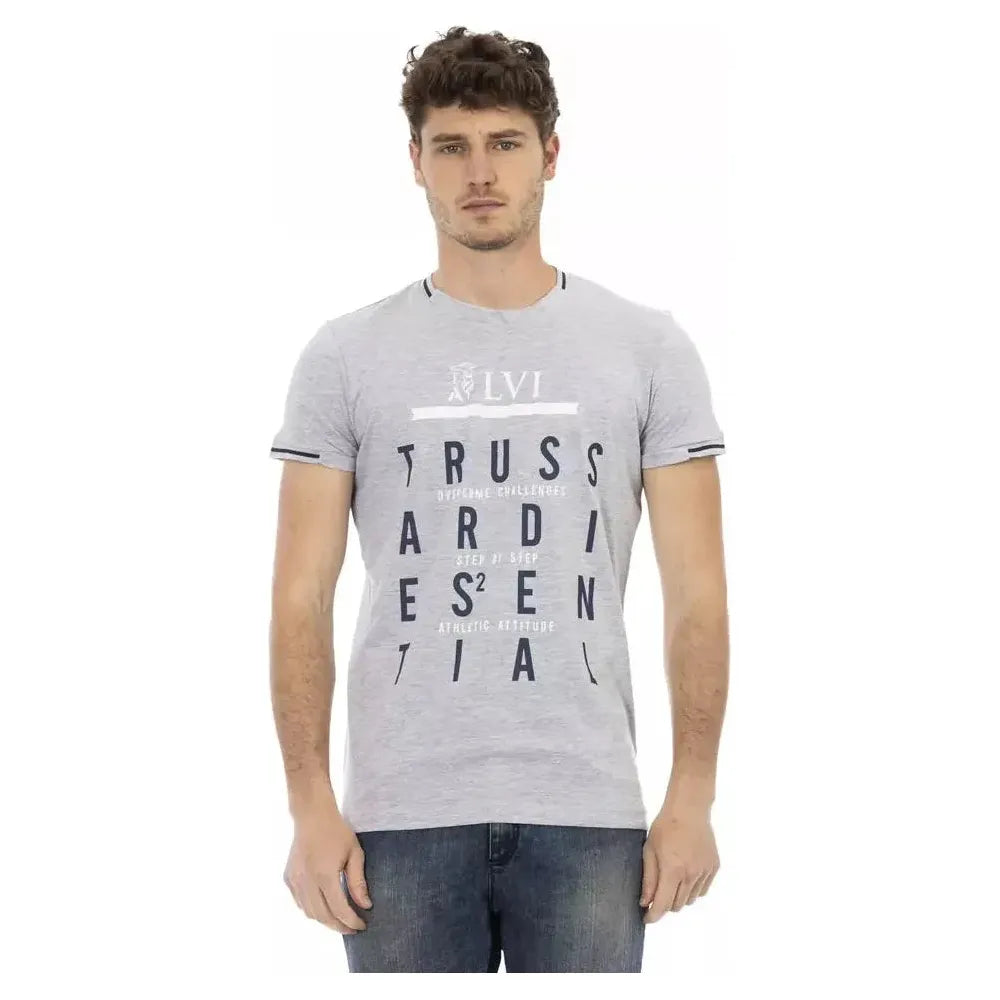 Trussardi Action Gray Cotton T-Shirt