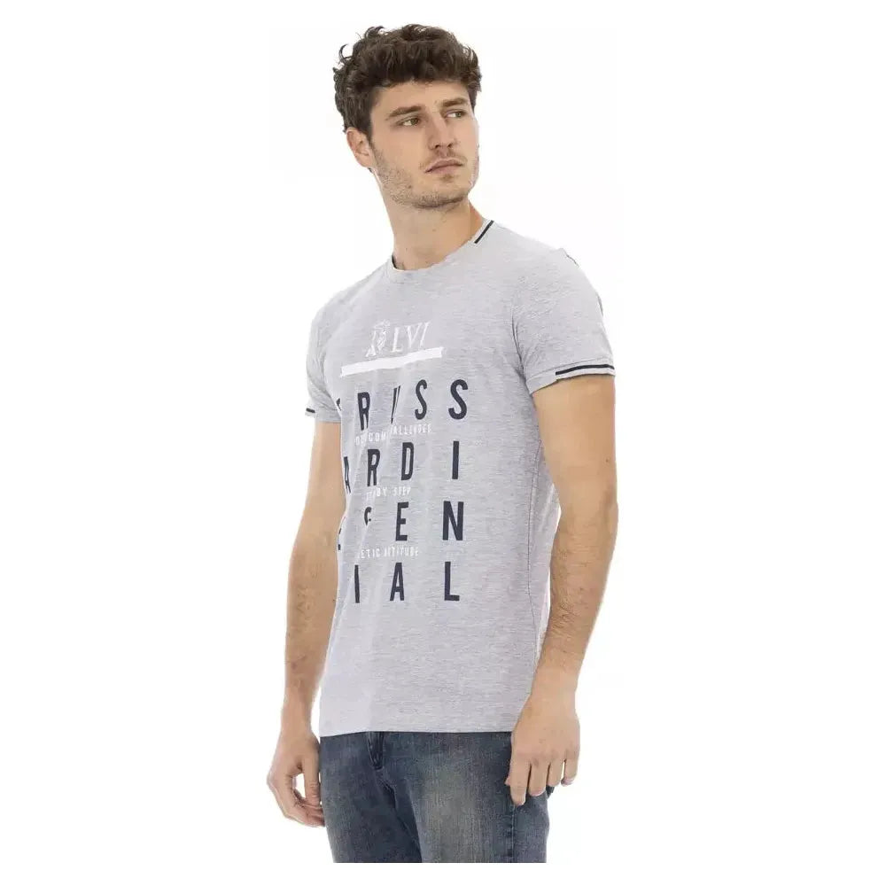 Trussardi Action Gray Cotton T-Shirt