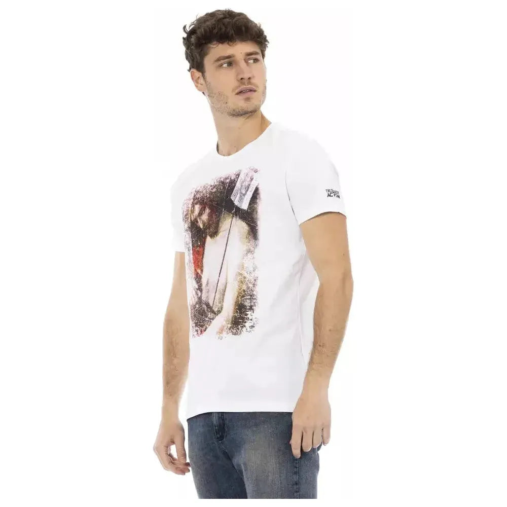 Trussardi Action White Cotton T-Shirt