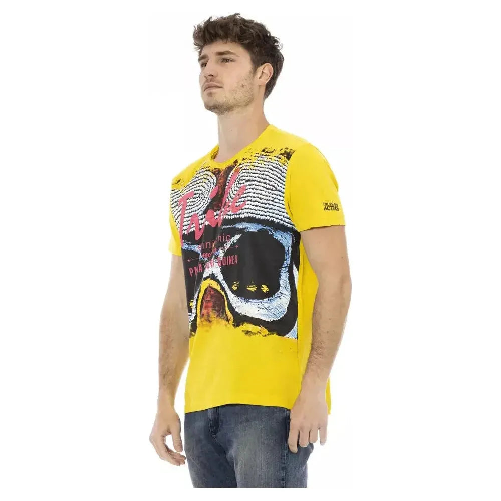 Trussardi Action Yellow Cotton T-Shirt