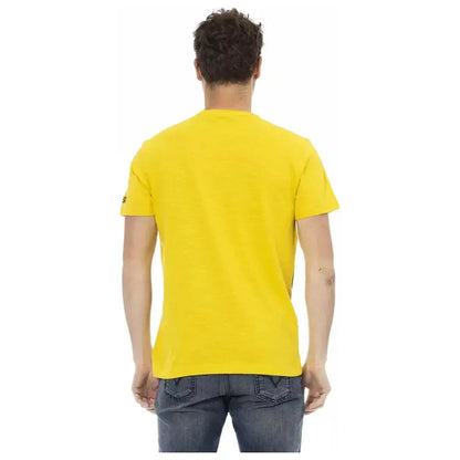 Trussardi Action Yellow Cotton Men T-Shirt